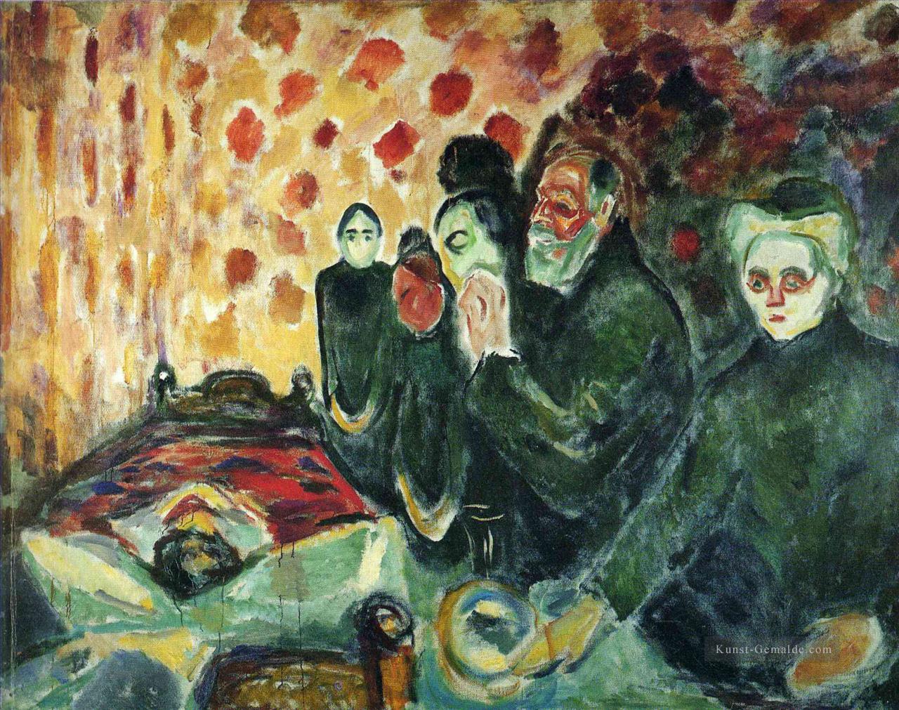 durch das Sterbebett Fieber i 1915 Edvard Munch Ölgemälde